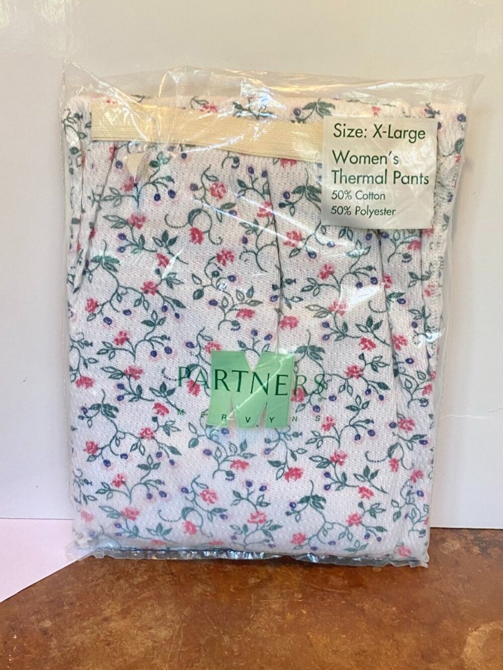 Deadstock 1980s Partners Mervyns Thermal Pajama Pants Vintage Flowers Cottage